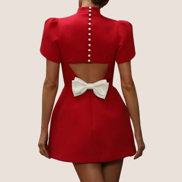 Rosalina™ - Red Bow Mini Dress