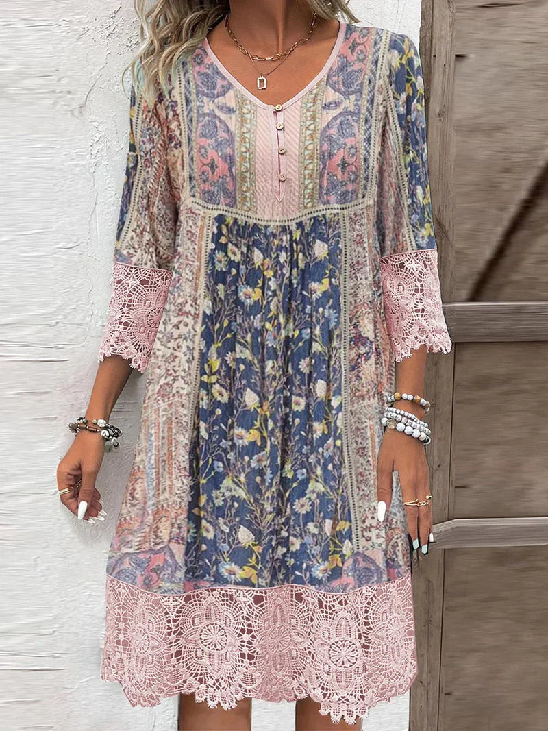 Meadow Muse™ - Boho Floral Dress