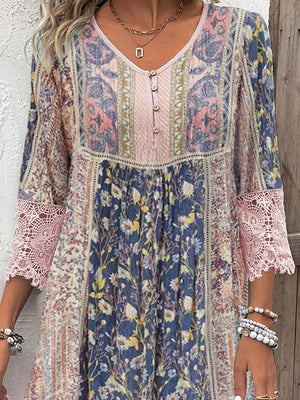 Meadow Muse™ - Boho Floral Dress