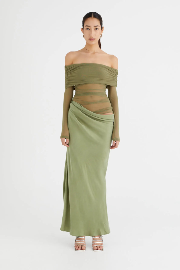 Tifanny™ - Sheer Off Shoulder Maxi Dress