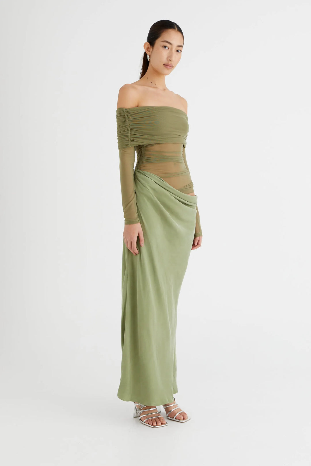 Tifanny™ - Sheer Off Shoulder Maxi Dress